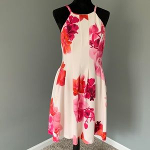 Calvin Klein floral dress with pockets
